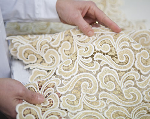 White Lace Fabric by Casa Collection